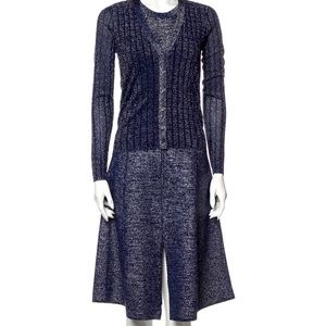 Veronica Beard Glitter Sweater Midi Dress w/Cardigan XS